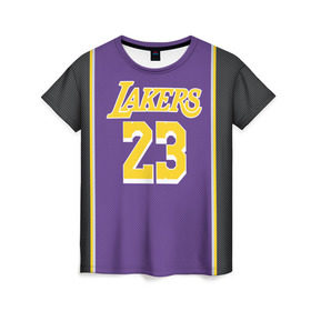 Женская футболка 3D с принтом James LA Lakers 2019 , 100% полиэфир ( синтетическое хлопкоподобное полотно) | прямой крой, круглый вырез горловины, длина до линии бедер | angeles | james | lakers | lebron | los | nba | usa | анджелес | джеймс | леброн | лейкерс | лос | нба | сша