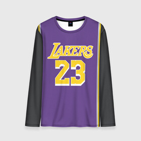 Мужской лонгслив 3D с принтом James LA Lakers 2019 , 100% полиэстер | длинные рукава, круглый вырез горловины, полуприлегающий силуэт | angeles | james | lakers | lebron | los | nba | usa | анджелес | джеймс | леброн | лейкерс | лос | нба | сша