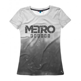 Женская футболка 3D с принтом METRO WINTER , 100% полиэфир ( синтетическое хлопкоподобное полотно) | прямой крой, круглый вырез горловины, длина до линии бедер | exodus | horror | metro exodus | survival | winter | winter is coming | игры | исход | метро | метро 2035