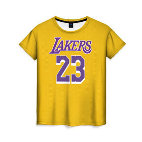 Женская футболка 3D с принтом James 18-19 LA Lakers home , 100% полиэфир ( синтетическое хлопкоподобное полотно) | прямой крой, круглый вырез горловины, длина до линии бедер | angeles | james | lakers | lebron | los | nba | usa | анджелес | джеймс | леброн | лейкерс | лос | нба | сша