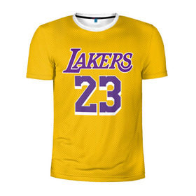 Мужская футболка 3D спортивная с принтом James 18-19 LA Lakers home , 100% полиэстер с улучшенными характеристиками | приталенный силуэт, круглая горловина, широкие плечи, сужается к линии бедра | angeles | james | lakers | lebron | los | nba | usa | анджелес | джеймс | леброн | лейкерс | лос | нба | сша