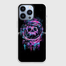 Чехол для iPhone 13 Pro с принтом Космический Череп ,  |  | bone | bones | chain | chains | dark | grey | horror | moon | scary | skull | skulls | space | teeth | tooth | жуть | звезды | зуб | зубы | космос | кости | кость | луна | серый | страшно | хоррор | цепи | цепочка | цепь | череп | черепа