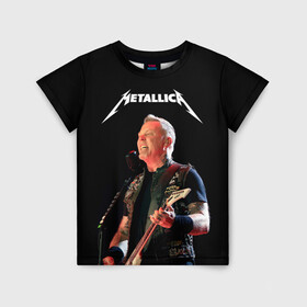 Детская футболка 3D с принтом Metallica , 100% гипоаллергенный полиэфир | прямой крой, круглый вырез горловины, длина до линии бедер, чуть спущенное плечо, ткань немного тянется | hard | heavy | hetfield | metal | metallica | music | rock | метал | металл | металлика | метла | музыка | рок | хард | хэви | хэтфилд