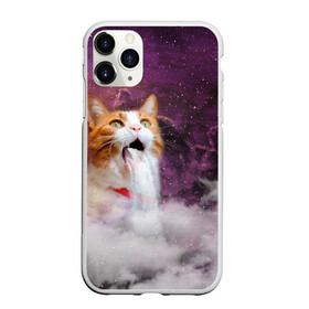 Чехол для iPhone 11 Pro Max матовый с принтом Кот Водопад , Силикон |  | cat | meme | party | вечеринка | взрыв | вода | водопад | комос | коты | кошак | кошка | мем