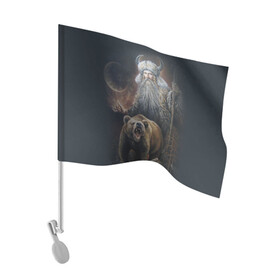 Флаг для автомобиля с принтом Велес , 100% полиэстер | Размер: 30*21 см | ethnic | folk | runes | slav | велес | медведь | руны | русь | славяне | фолк | фольклор | этника | этно | язычество