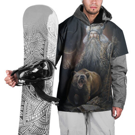 Накидка на куртку 3D с принтом Велес , 100% полиэстер |  | Тематика изображения на принте: ethnic | folk | runes | slav | велес | медведь | руны | русь | славяне | фолк | фольклор | этника | этно | язычество