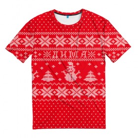 Мужская футболка 3D с принтом Новогодний Дима , 100% полиэфир | прямой крой, круглый вырез горловины, длина до линии бедер | дед мороз | дима | дмитрий | елка | зима | имена | кофта | новогодний | новый год | свитер | снег | снеговик | снежинки | узор