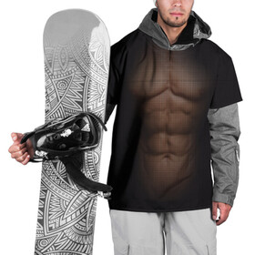 Накидка на куртку 3D с принтом Сетка , 100% полиэстер |  | Тематика изображения на принте: атлет | грудь | качёк | клетка | кубики | мужик | мышцы | парень | пресс | прозрачный | спорт | тело | торс | фигура