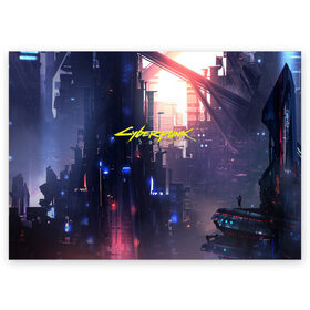 Поздравительная открытка с принтом Cyberpunk 2077 , 100% бумага | плотность бумаги 280 г/м2, матовая, на обратной стороне линовка и место для марки
 | 2077 | cd projekt red | cyberpunk | cyberpunk 2077 | game | арт | будущее | видеоигра | игра | киберпанк 2077 | киборг | киборги