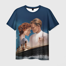 Мужская футболка 3D с принтом Титаник , 100% полиэфир | прямой крой, круглый вырез горловины, длина до линии бедер | Тематика изображения на принте: 