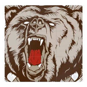 Магнитный плакат 3Х3 с принтом Футболка Русский медведь , Полимерный материал с магнитным слоем | 9 деталей размером 9*9 см | russia | медведь | мои правила | моя земля | россия | я русский