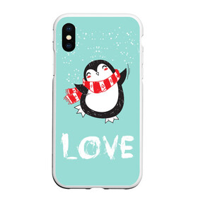 Чехол для iPhone XS Max матовый с принтом Пингвин LOVE , Силикон | Область печати: задняя сторона чехла, без боковых панелей | linux | детская | зима | зимняя | лёд | новый год | пингвин | пингвин в снегу | пингвин в шарфе | пингвин любовь | пингвинчик | пингвины | северный полюс | снег | холод