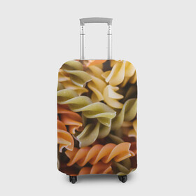 Чехол для чемодана 3D с принтом Макароны Спиральки , 86% полиэфир, 14% спандекс | двустороннее нанесение принта, прорези для ручек и колес | food | italy | pasta | spagetti | еда | едой | изображение | италия | картинка | макарон | макароны | макарошки | мука | мучное | паста | прикол | прикольные | спагетти | спиральки | фото | юмор