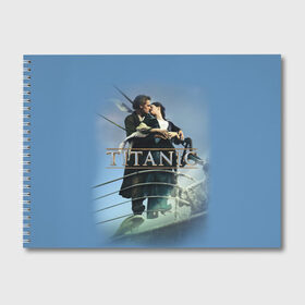 Альбом для рисования с принтом Титаник постер , 100% бумага
 | матовая бумага, плотность 200 мг. | Тематика изображения на принте: 