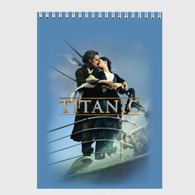 Скетчбук с принтом Титаник постер , 100% бумага
 | 48 листов, плотность листов — 100 г/м2, плотность картонной обложки — 250 г/м2. Листы скреплены сверху удобной пружинной спиралью | Тематика изображения на принте: 