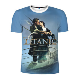 Мужская футболка 3D спортивная с принтом Титаник постер , 100% полиэстер с улучшенными характеристиками | приталенный силуэт, круглая горловина, широкие плечи, сужается к линии бедра | Тематика изображения на принте: 