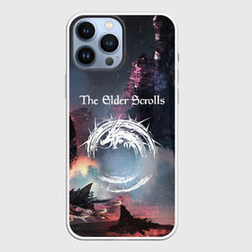 Чехол для iPhone 13 Pro Max с принтом THE ELDER SCROLLS ,  |  | art game | art skyrim | forest | game | skyrim | the elder scrolls v skyrim | горы | довакин | древние свитки | игра | лес | небо | скайрим