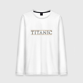 Мужской лонгслив хлопок с принтом Титаник Лого , 100% хлопок |  | Тематика изображения на принте: titanic | титаник