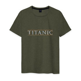 Мужская футболка хлопок с принтом Титаник Лого , 100% хлопок | прямой крой, круглый вырез горловины, длина до линии бедер, слегка спущенное плечо. | titanic | титаник