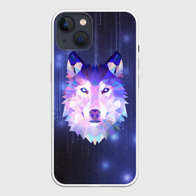 Чехол для iPhone 13 с принтом Космический Волк ,  |  | poligon | space | star | stars | werewolf | wild | wolf | wolfs | волк | волки | волчата | волченок | волчица | вселенная | дикий | звезда | звезды | космический | космос | луна | оборотень | падающие | полигон | полигоны