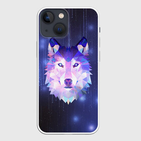 Чехол для iPhone 13 mini с принтом Космический Волк ,  |  | poligon | space | star | stars | werewolf | wild | wolf | wolfs | волк | волки | волчата | волченок | волчица | вселенная | дикий | звезда | звезды | космический | космос | луна | оборотень | падающие | полигон | полигоны