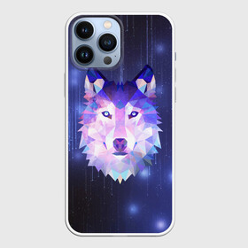 Чехол для iPhone 13 Pro Max с принтом Космический Волк ,  |  | poligon | space | star | stars | werewolf | wild | wolf | wolfs | волк | волки | волчата | волченок | волчица | вселенная | дикий | звезда | звезды | космический | космос | луна | оборотень | падающие | полигон | полигоны