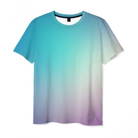 Мужская футболка 3D с принтом Iphone Theme , 100% полиэфир | прямой крой, круглый вырез горловины, длина до линии бедер | blue | gradient | iphone | purple | theme | айфон | градиент | заставка | тема