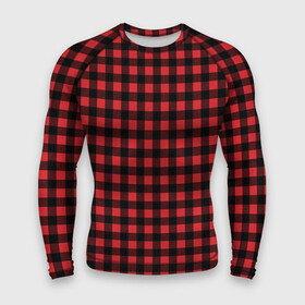 Мужской рашгард 3D с принтом Красная Клетка (Дровосек) ,  |  | cell | cells | flannel | pattern | red | shirt | texture | woodcutter | дровосек | дровосека | клетка | клетку | красная | красный | паттерн | рубашка | текстура | узор | фланнелевая | фланнель