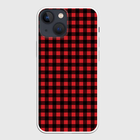 Чехол для iPhone 13 mini с принтом Красная Клетка (Дровосек) ,  |  | cell | cells | flannel | pattern | red | shirt | texture | woodcutter | дровосек | дровосека | клетка | клетку | красная | красный | паттерн | рубашка | текстура | узор | фланнелевая | фланнель