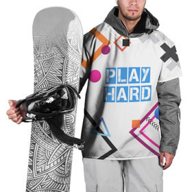 Накидка на куртку 3D с принтом Play hard , 100% полиэстер |  | 