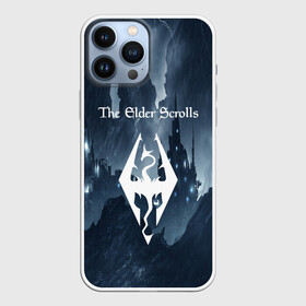 Чехол для iPhone 13 Pro Max с принтом THE ELDER SCROLLS ,  |  | art game | art skyrim | forest | game | skyrim | the elder scrolls v skyrim | горы | довакин | древние свитки | игра | лес | небо | скайрим