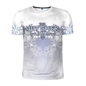 Мужская футболка 3D спортивная с принтом The Witcher Новогодний , 100% полиэстер с улучшенными характеристиками | приталенный силуэт, круглая горловина, широкие плечи, сужается к линии бедра | Тематика изображения на принте: 