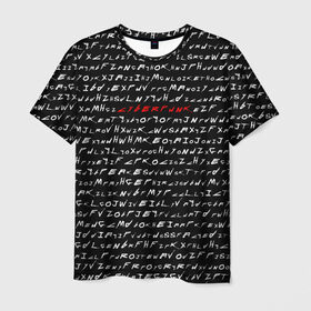 Мужская футболка 3D с принтом Cyberpunk 2077 Буквы , 100% полиэфир | прямой крой, круглый вырез горловины, длина до линии бедер | 2020 | 2077 | cyber | cyberpunk | demon | fire | game | glitch | logo | punk | samurai | symbol | team | trauma | буквы | глитч | демон | игра | игры | кибер | киберпанк | клан | лого | логотип | огненный | панк | самурай | символ