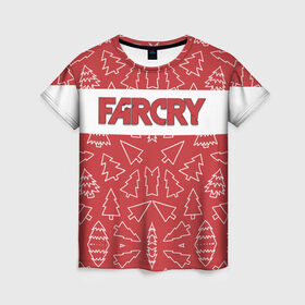 Женская футболка 3D с принтом Far Cry Новогодний , 100% полиэфир ( синтетическое хлопкоподобное полотно) | прямой крой, круглый вырез горловины, длина до линии бедер | 