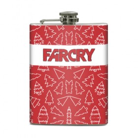 Фляга с принтом Far Cry Новогодний , металлический корпус | емкость 0,22 л, размер 125 х 94 мм. Виниловая наклейка запечатывается полностью | Тематика изображения на принте: 