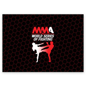 Поздравительная открытка с принтом MMA , 100% бумага | плотность бумаги 280 г/м2, матовая, на обратной стороне линовка и место для марки
 | akhmat | conor | fight | gregor | habib | khabib | mcgregor | mma | nurmagamedov | ufc | ахмат | боец | бой | грегор | конор | мак | макгрегор | медведь | мма | нурмагомедов | республика | спорт | хабиб | чеченская | чечня