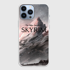 Чехол для iPhone 13 Pro Max с принтом The Elder Scrolls Skyrim ,  |  | art game | art skyrim | forest | game | skyrim | the elder scrolls v skyrim | горы | довакин | древние свитки | игра | лес | небо | скайрим