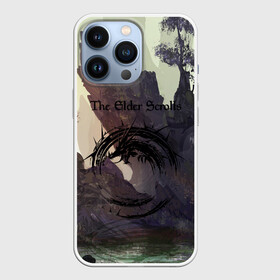 Чехол для iPhone 13 Pro с принтом The Elder Scrolls ,  |  | art game | art skyrim | forest | game | skyrim | the elder scrolls v skyrim | горы | довакин | древние свитки | игра | лес | небо | скайрим