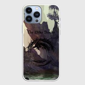 Чехол для iPhone 13 Pro Max с принтом The Elder Scrolls ,  |  | art game | art skyrim | forest | game | skyrim | the elder scrolls v skyrim | горы | довакин | древние свитки | игра | лес | небо | скайрим