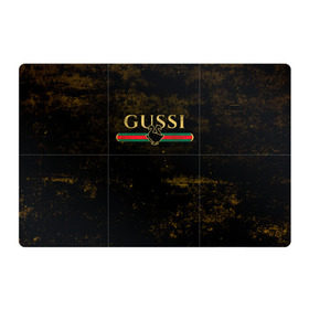 Магнитный плакат 3Х2 с принтом GUSSI GOLD , Полимерный материал с магнитным слоем | 6 деталей размером 9*9 см | fasion | gold | gucci | gussi | trend | гусси | гуччи | золото | золотой | мода | одежда | тренд | тренды