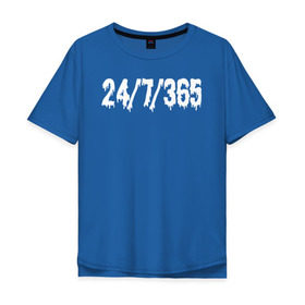 Мужская футболка хлопок Oversize с принтом 24-7-365 , 100% хлопок | свободный крой, круглый ворот, “спинка” длиннее передней части | 24 | 365 | 7 | coldcloud | hubba | андреев | год | день | месяц | сервис. круглосуточно | сутки