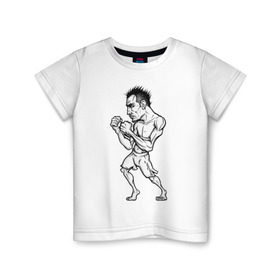 Детская футболка хлопок с принтом Tony Ferguson art , 100% хлопок | круглый вырез горловины, полуприлегающий силуэт, длина до линии бедер | Тематика изображения на принте: ferguson | mma | tony | ufc | арманн | бокс | борьба | джиу джитсу | кукуй | тони | фергюсон | эль | энтони