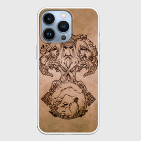 Чехол для iPhone 13 Pro с принтом русь ,  |  | Тематика изображения на принте: ethnic | folk | runes | slav | дерево | медведь | руны | русь | славяне | тотем | фолк | фольклор | шаманизм | этника | этно | язычество