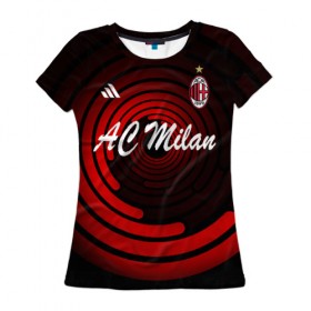 Женская футболка 3D с принтом AC Milan , 100% полиэфир ( синтетическое хлопкоподобное полотно) | прямой крой, круглый вырез горловины, длина до линии бедер | ac milan | i rossoneri | il diavolo | дьяволы | италия | итальянский | клуб | красно чёрные | лидер | лучший | милан | профессиональный | рекордсмен | самый | спортивный | суперкубок | успешный | форма