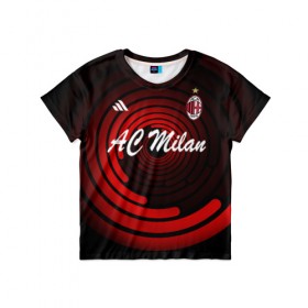 Детская футболка 3D с принтом AC Milan , 100% гипоаллергенный полиэфир | прямой крой, круглый вырез горловины, длина до линии бедер, чуть спущенное плечо, ткань немного тянется | ac milan | i rossoneri | il diavolo | дьяволы | италия | итальянский | клуб | красно чёрные | лидер | лучший | милан | профессиональный | рекордсмен | самый | спортивный | суперкубок | успешный | форма