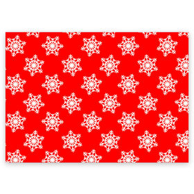 Поздравительная открытка с принтом Новогодние снежинки , 100% бумага | плотность бумаги 280 г/м2, матовая, на обратной стороне линовка и место для марки
 | christmas | new year | snow | ёлка | зима | каникулы | новогодний паттерн | новый год | праздник | рождество | снег | снежинки
