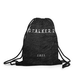 Рюкзак-мешок 3D с принтом STALKER 2 , 100% полиэстер | плотность ткани — 200 г/м2, размер — 35 х 45 см; лямки — толстые шнурки, застежка на шнуровке, без карманов и подкладки | 2021 | 2033 | fallout | game | games | metro | monsters | nuclear | radiation | stalker | two | zone | аномалии | аномалия | два | зона | игра | игры | метро | монстры | радиация | россия | сталкер | украина | фоллаут | чернобыль