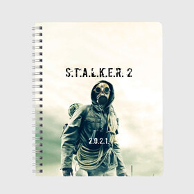 Тетрадь с принтом STALKER 2 , 100% бумага | 48 листов, плотность листов — 60 г/м2, плотность картонной обложки — 250 г/м2. Листы скреплены сбоку удобной пружинной спиралью. Уголки страниц и обложки скругленные. Цвет линий — светло-серый
 | Тематика изображения на принте: 2021 | 2033 | fallout | game | games | metro | monsters | nuclear | radiation | stalker | two | zone | аномалии | аномалия | два | зона | игра | игры | метро | монстры | радиация | россия | сталкер | украина | фоллаут | чернобыль