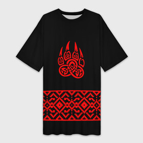 Платье-футболка 3D с принтом печать Велеса ,  |  | ethnic | folk | runes | slav | велес | медведь | руны | русь | славяне | фолк | фольклор | этника | этно | язычество