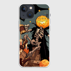 Чехол для iPhone 13 mini с принтом Halloween ,  |  | аниме | ведьма | девушка | зомби | ирландия | кладбище | колдун | кости | кошки | летучие | луна | мертвец | мёртвые | монстры | мыши | ночь | оборотни | пауки | паутина | подарок | праздник | свет | свечи